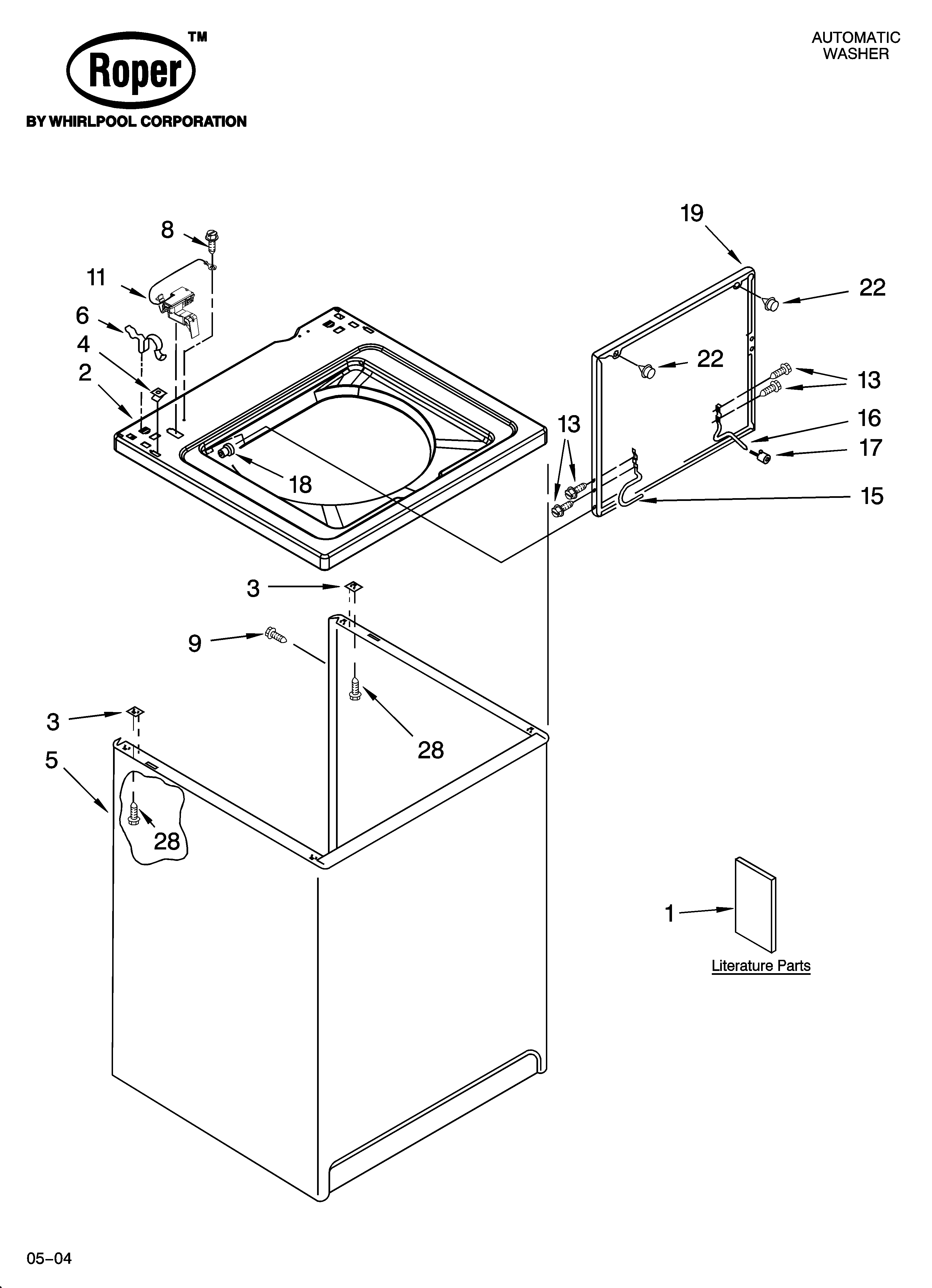 TOP AND CABINET PARTS