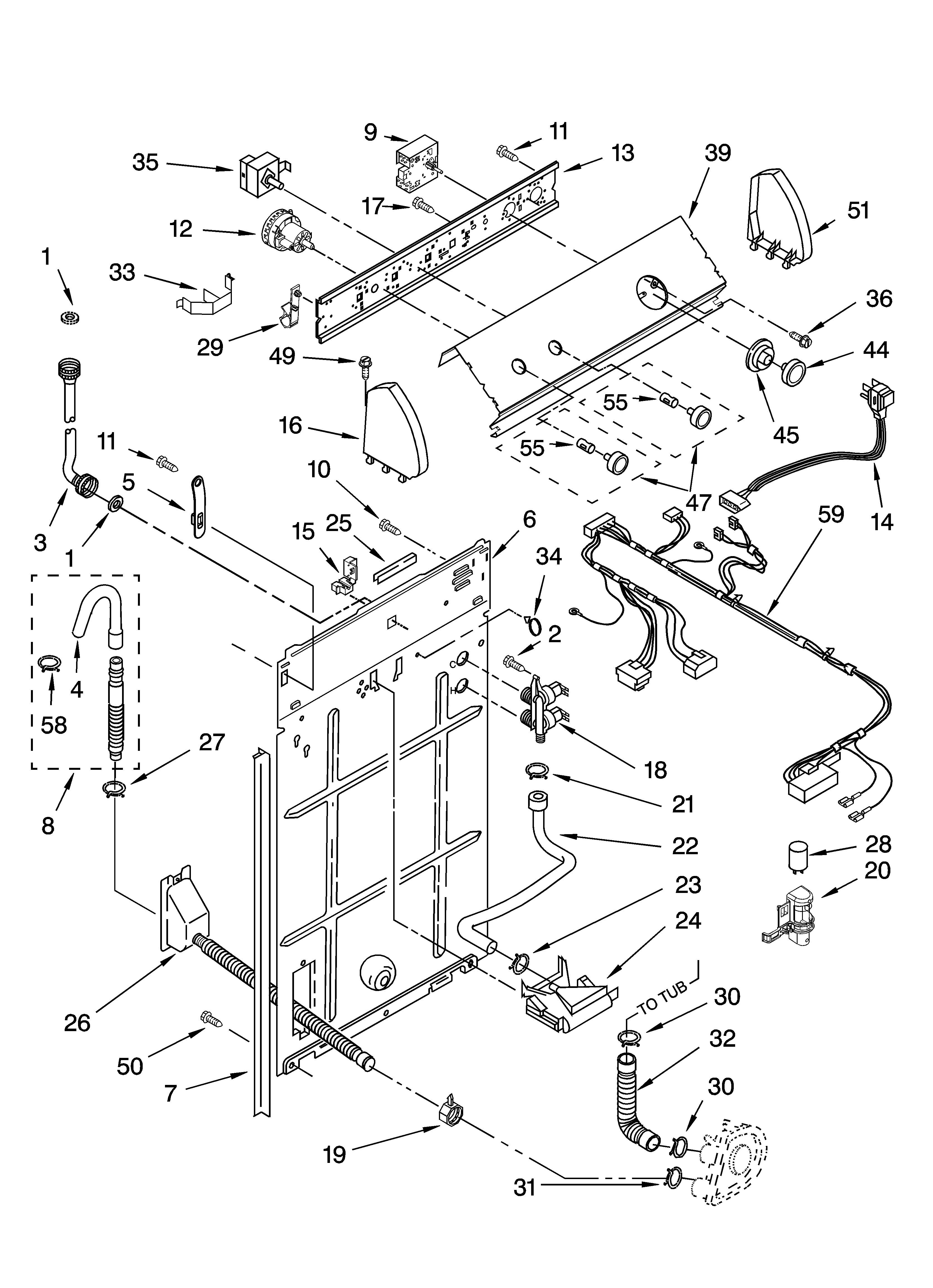 CONTROL AND REAR PANEL PARTS