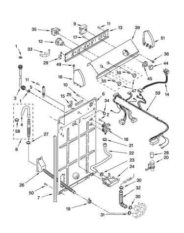 Control and rear panel parts