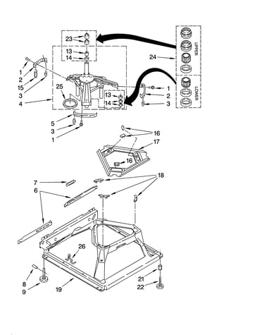 Machine base parts