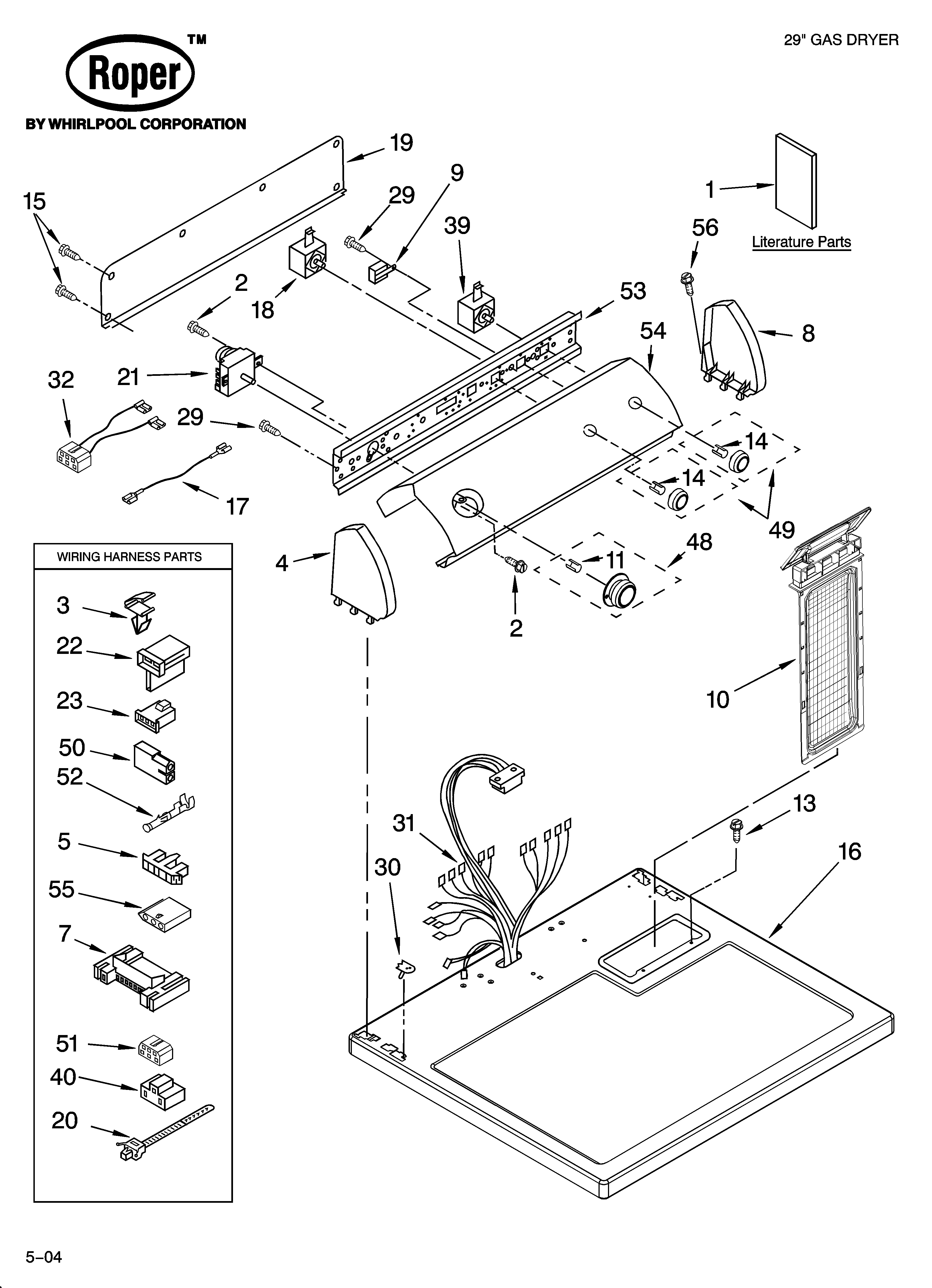 Top and console parts