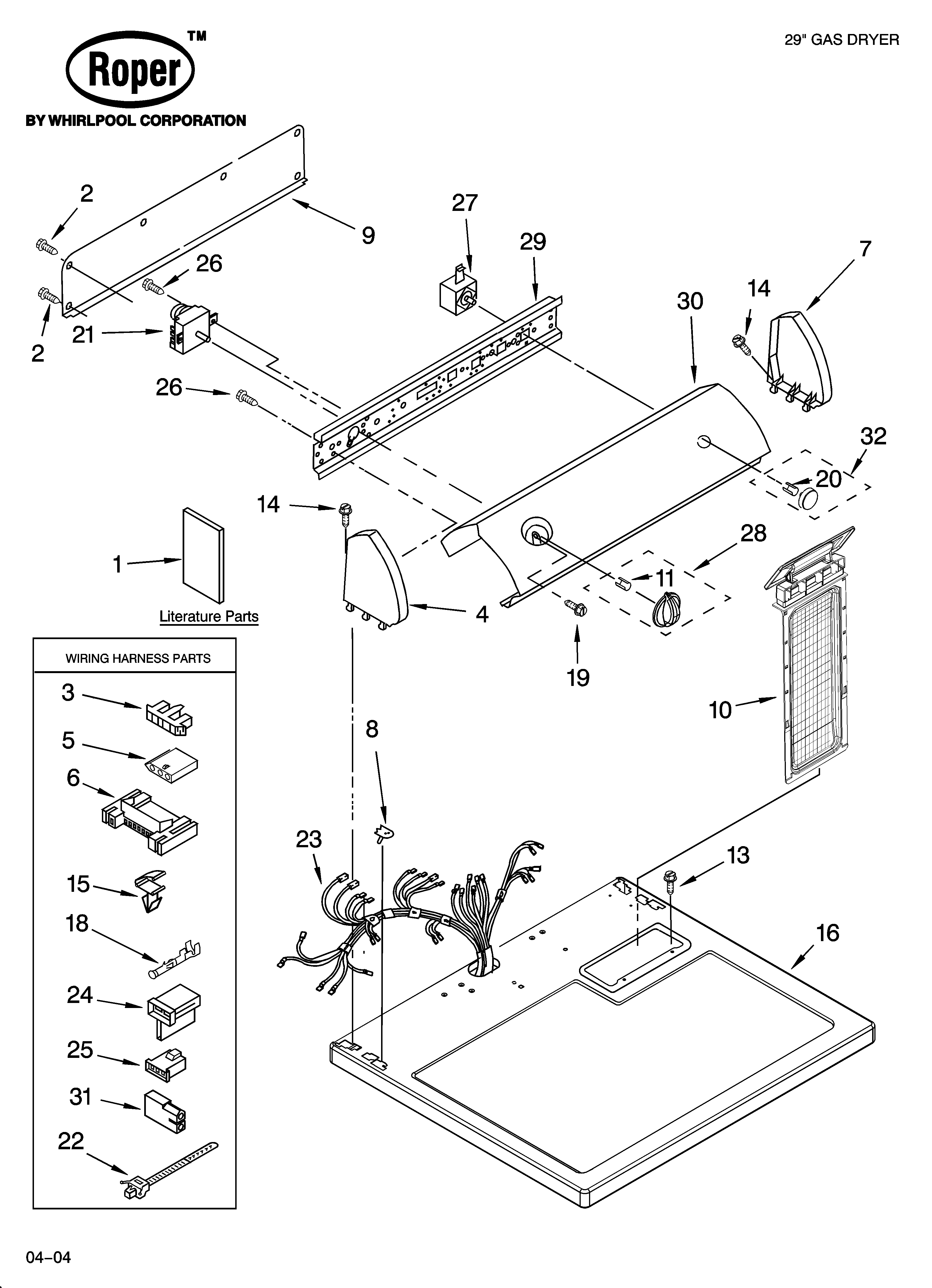 Top and console parts