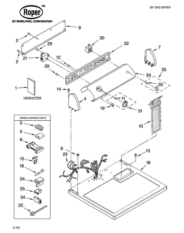 Top and console parts and optional parts (not included