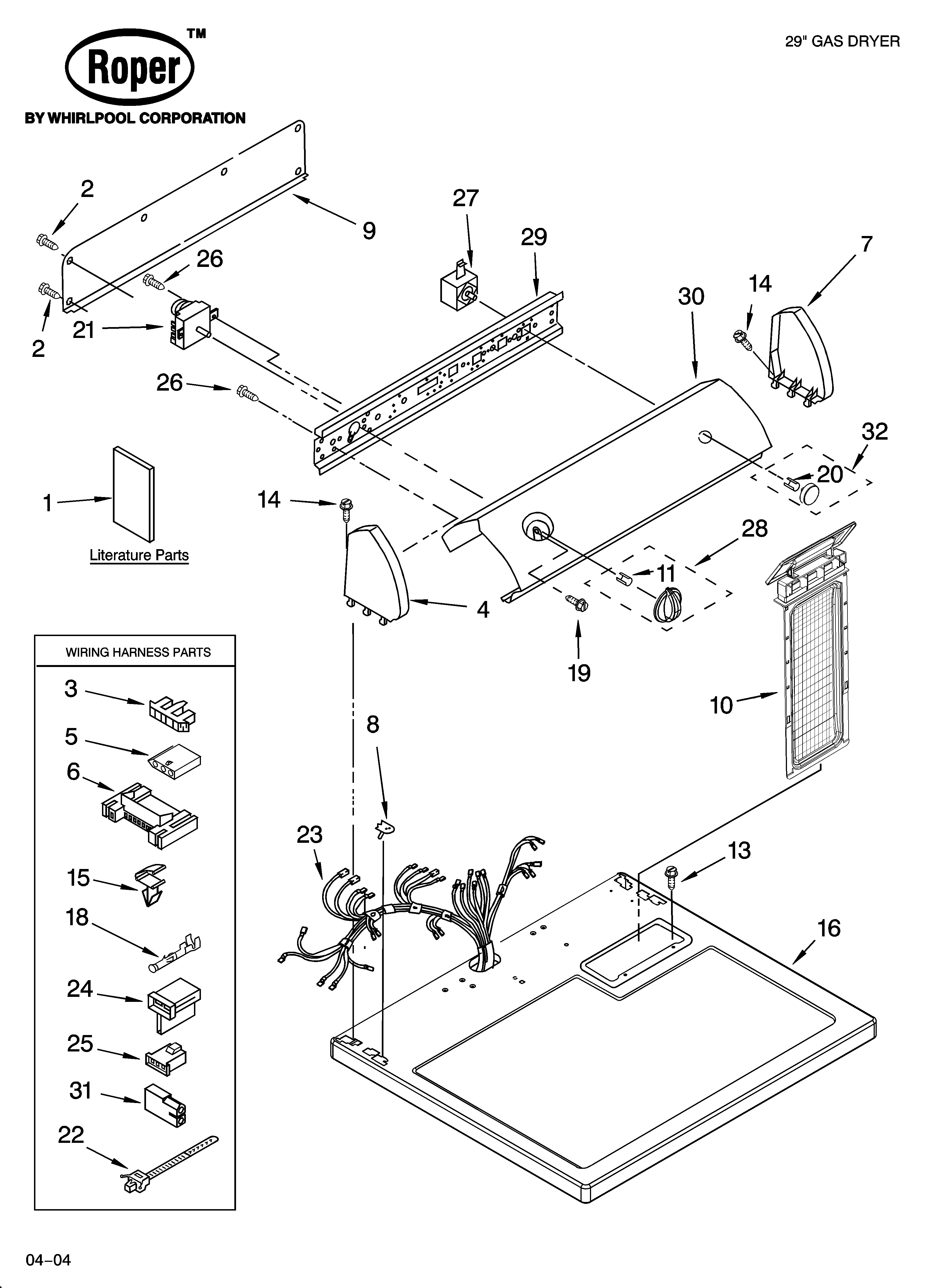 Top and console parts