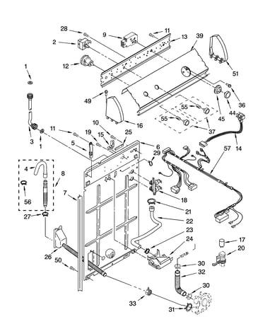 Control and rear panel parts