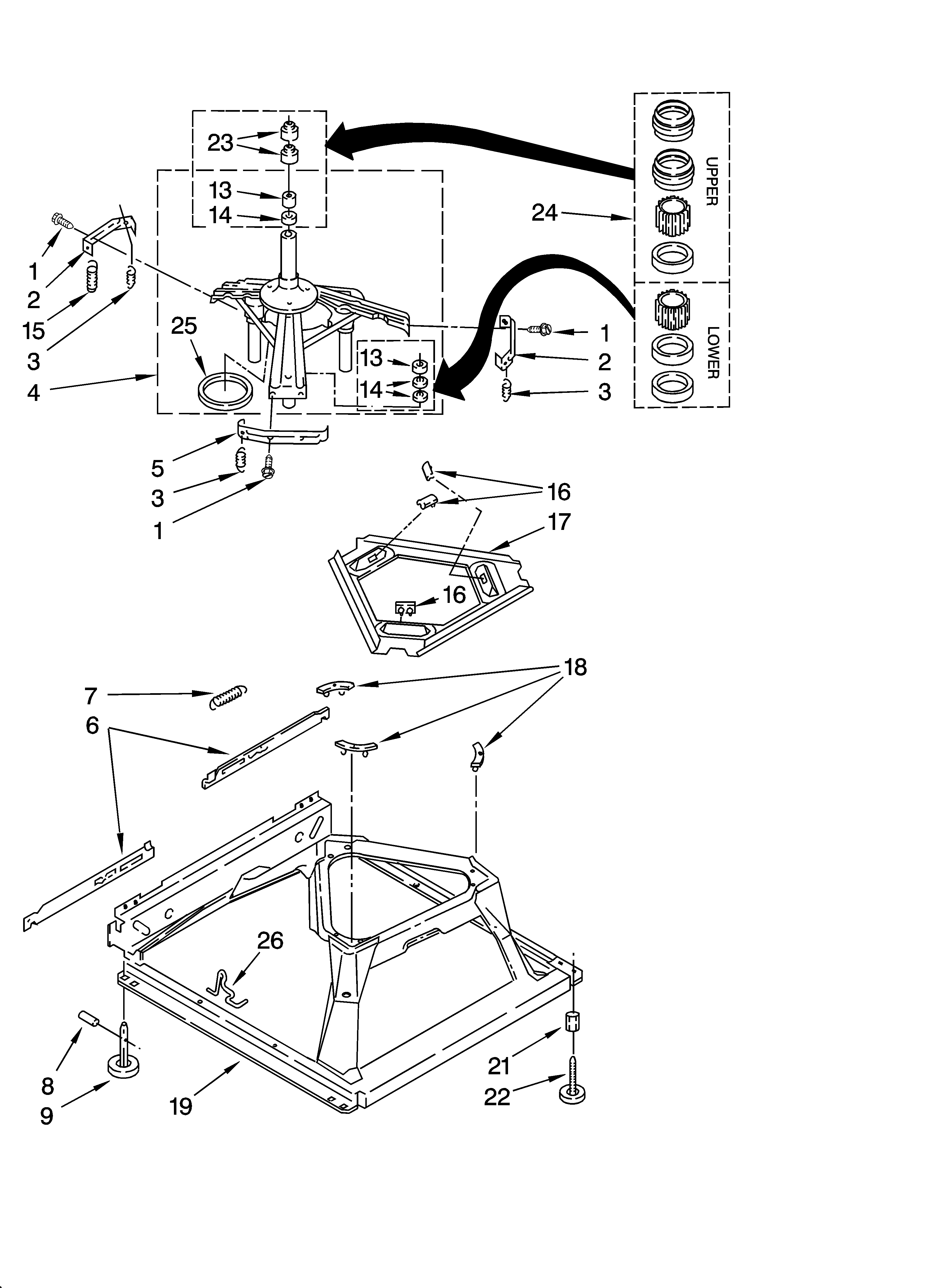 Machine base parts
