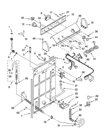 Controls and rear panel parts