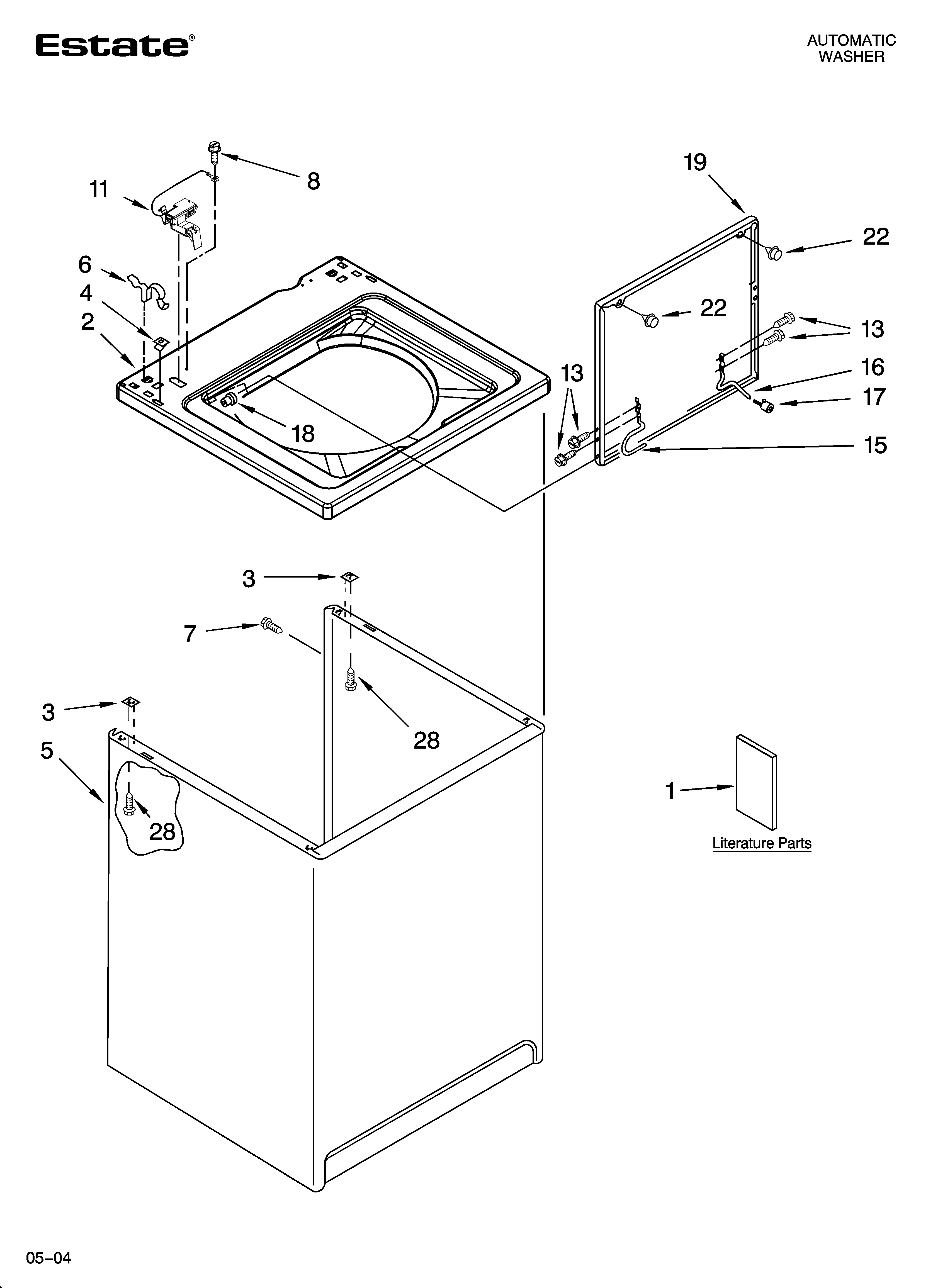 TOP AND CABINET PARTS