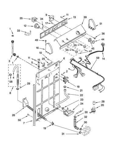 Control and rear panel parts
