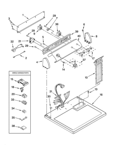 Top and console parts optional parts (not included)