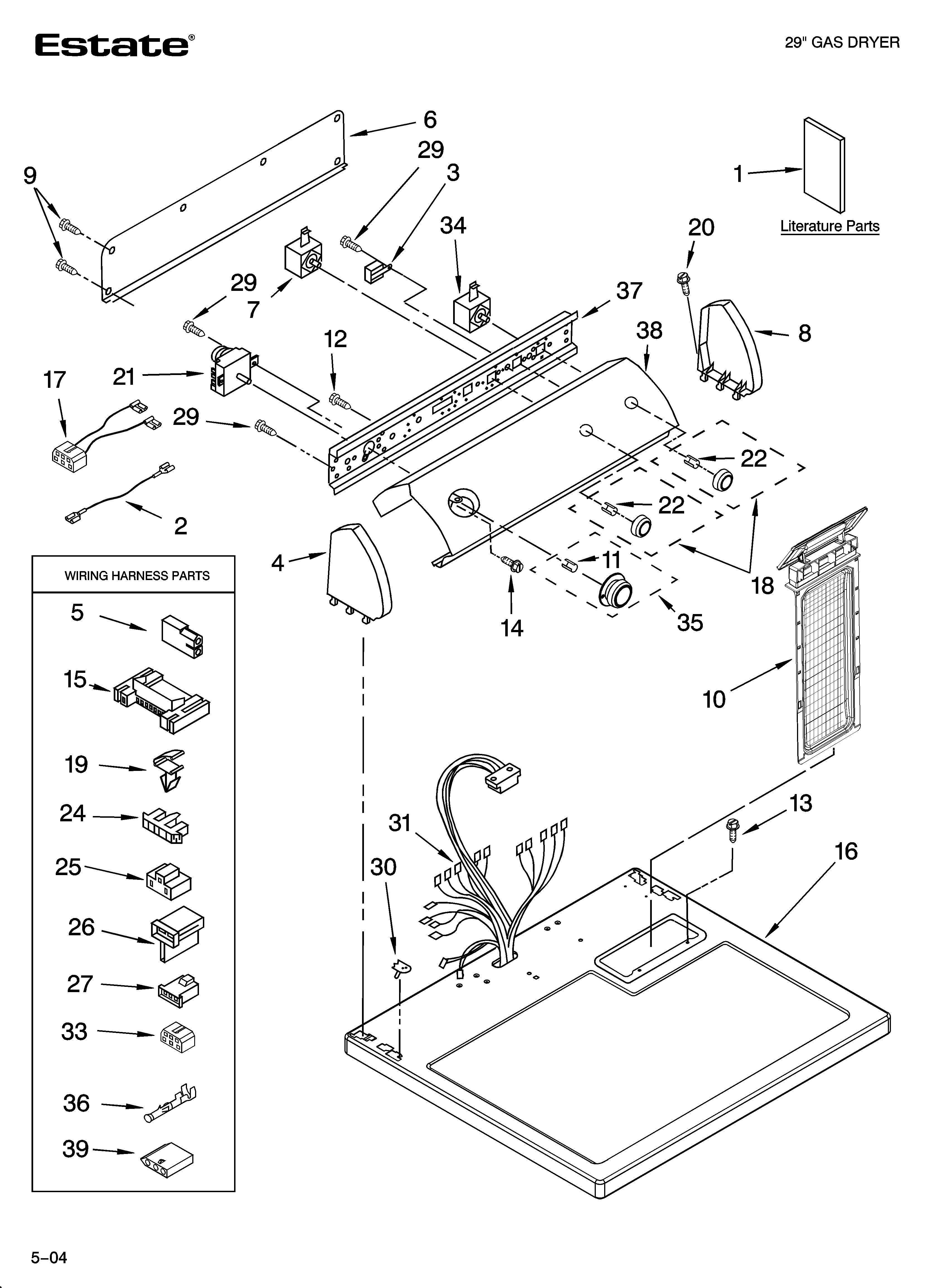 Top and console parts