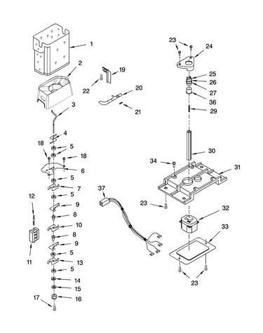 Motor and ice container parts
