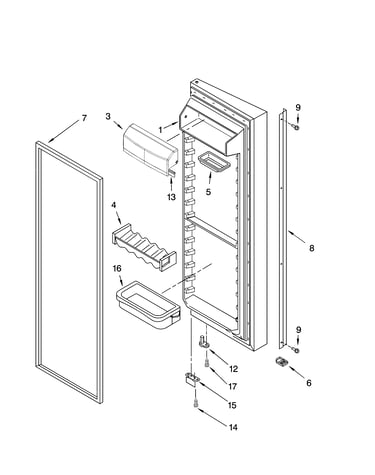 Refrigerator door parts