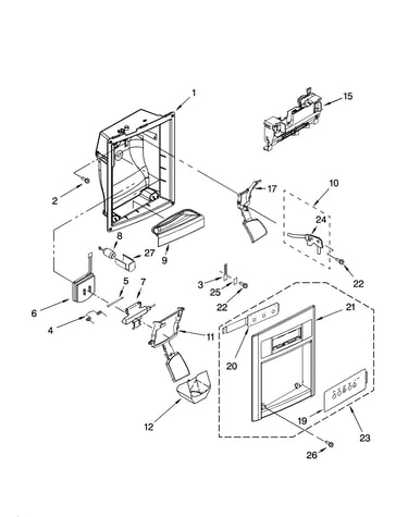 Dispenser front parts