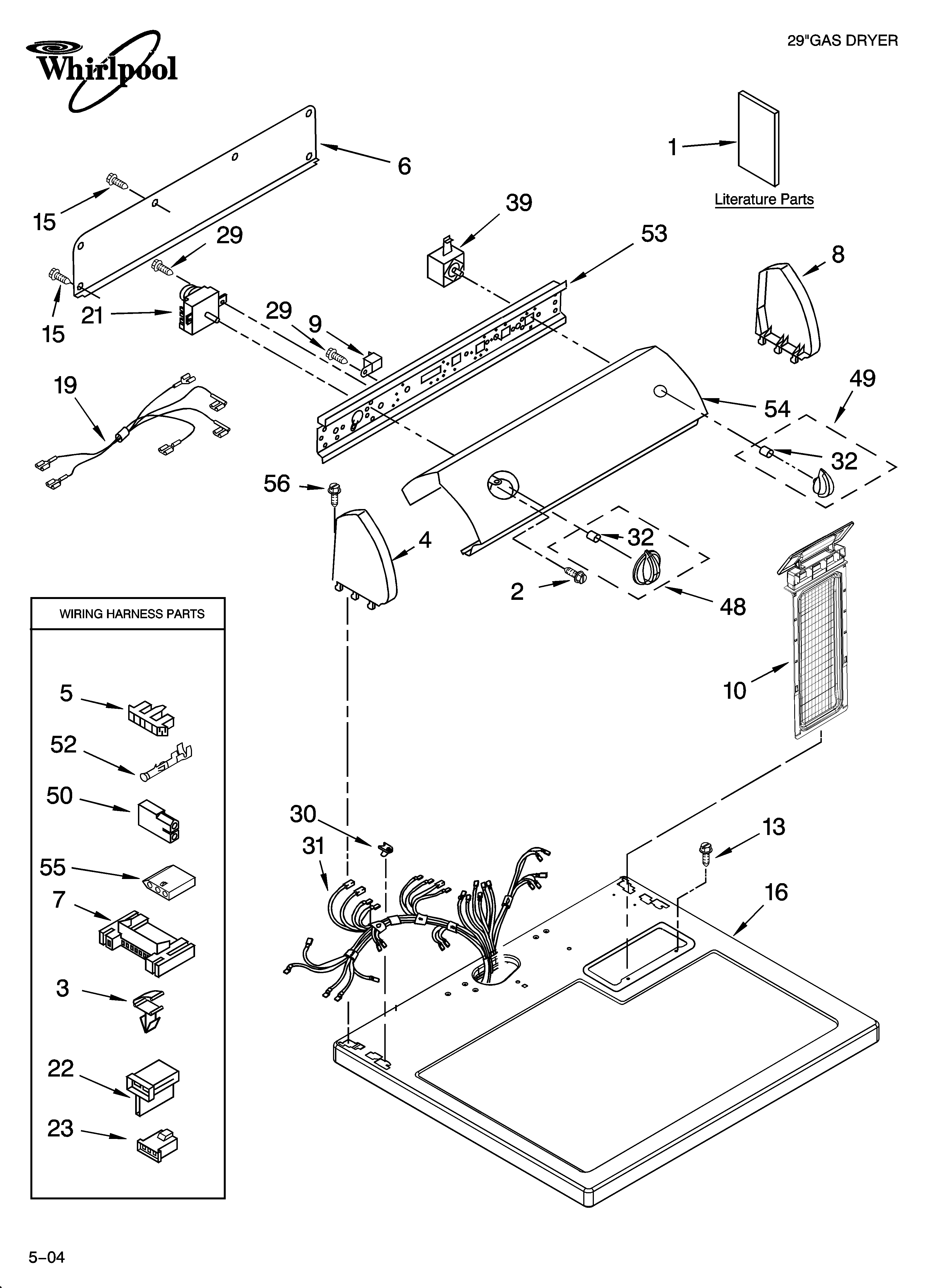 Top and console parts