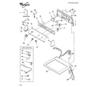 Whirlpool 3RLER5437KQ2 top and console parts diagram