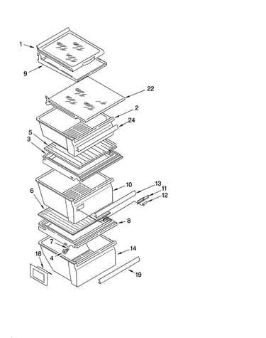 Refrigerator shelf parts