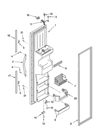 Freezer door parts