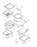 Refrigerator shelf parts