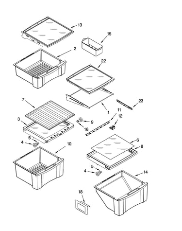 Refrigerator shelf parts