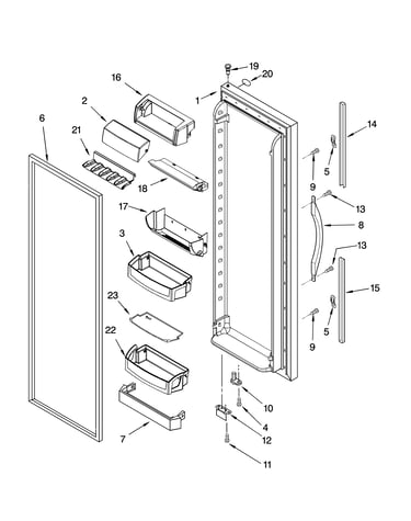 Refrigerator door parts