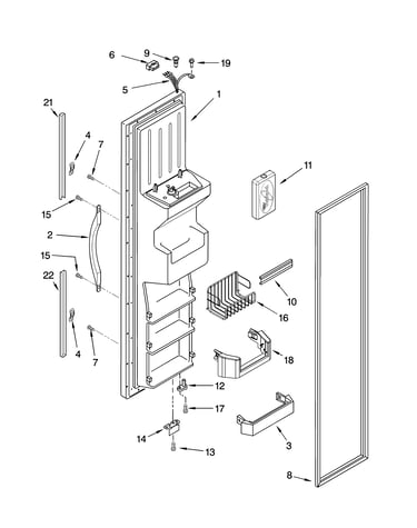 Freezer door parts