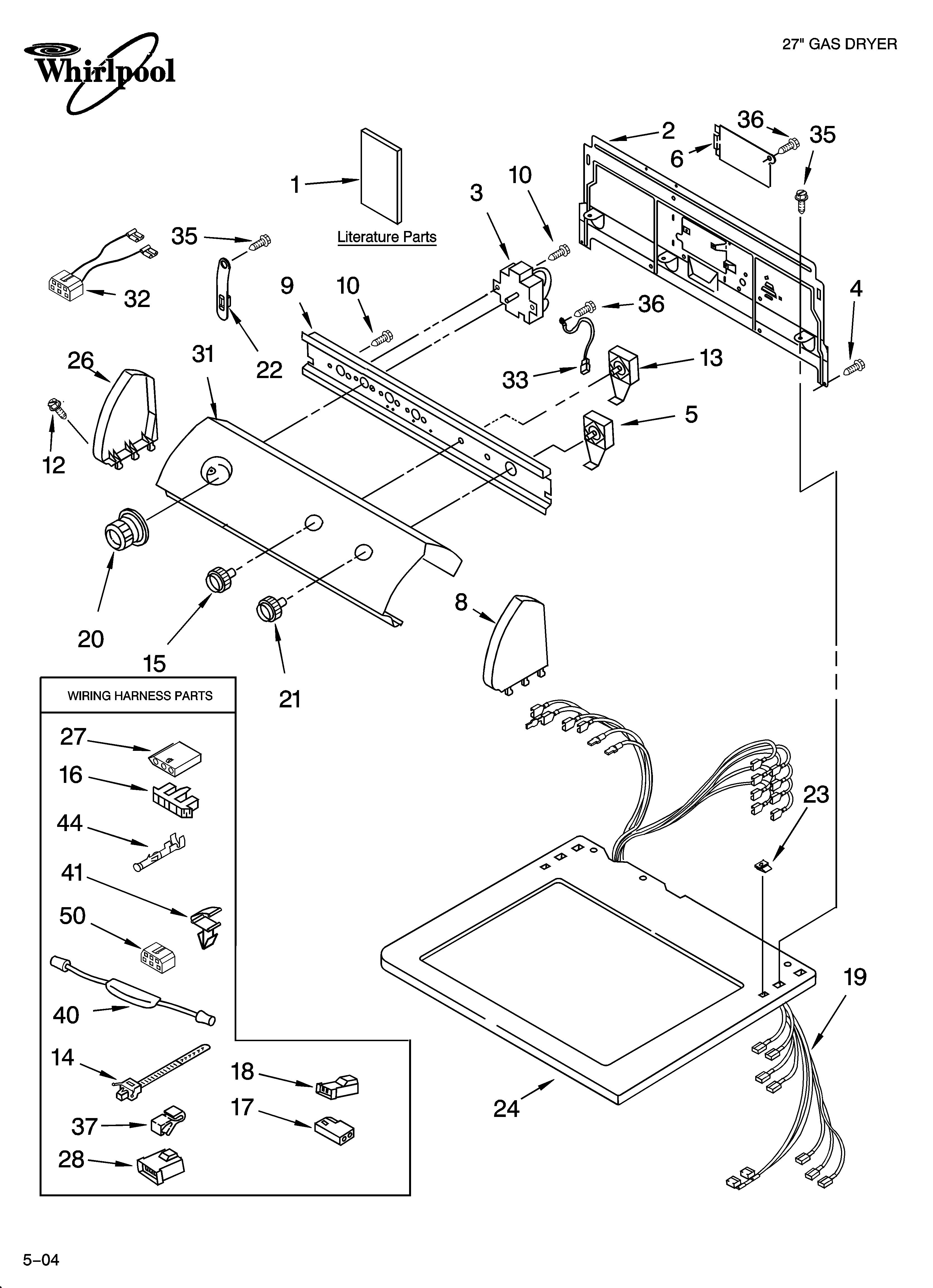 Top and console parts