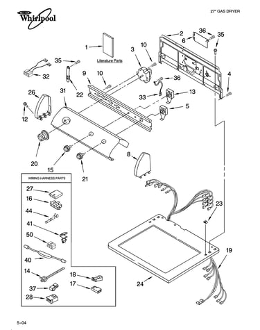 Top and console parts