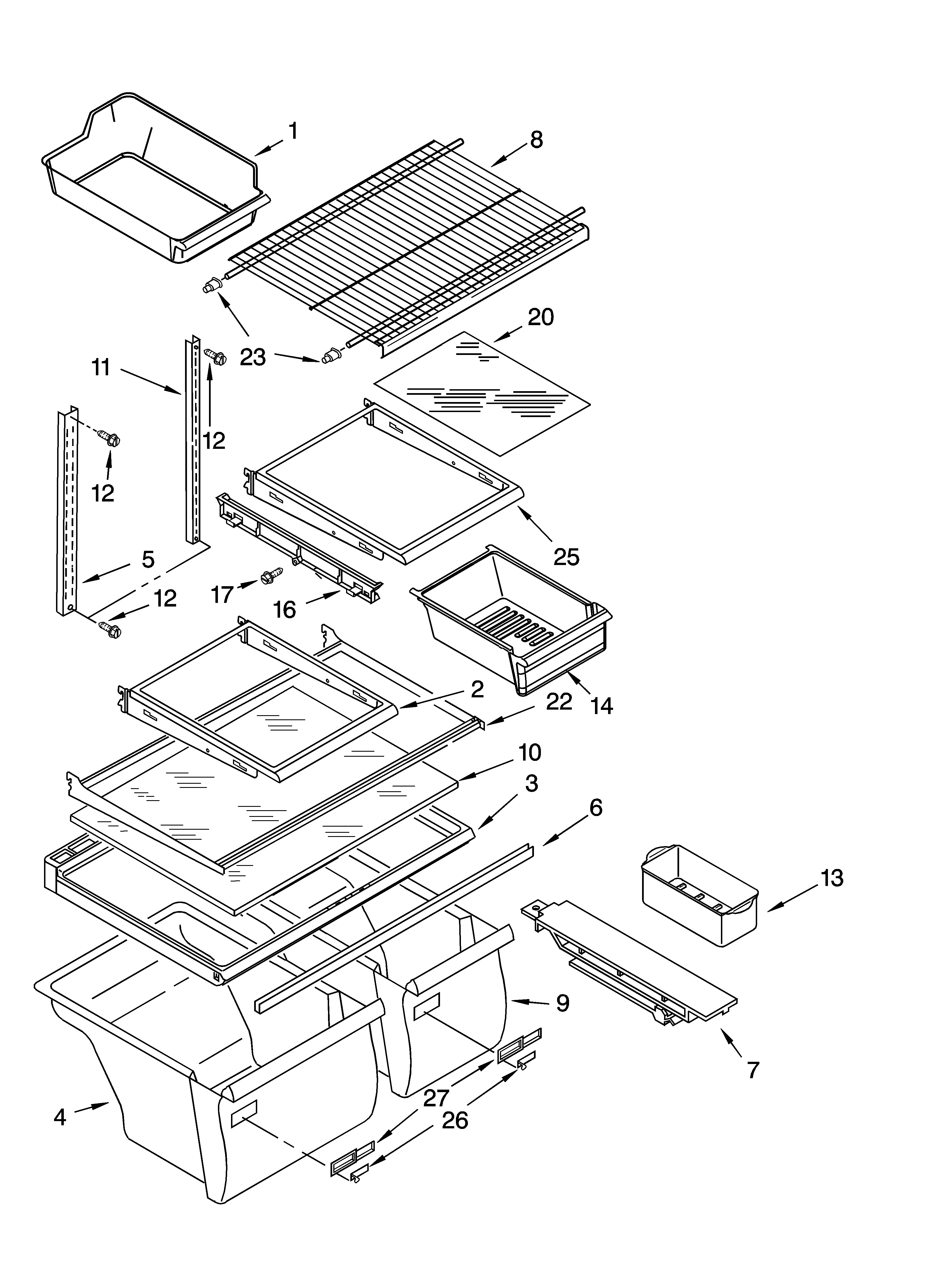 Shelf parts