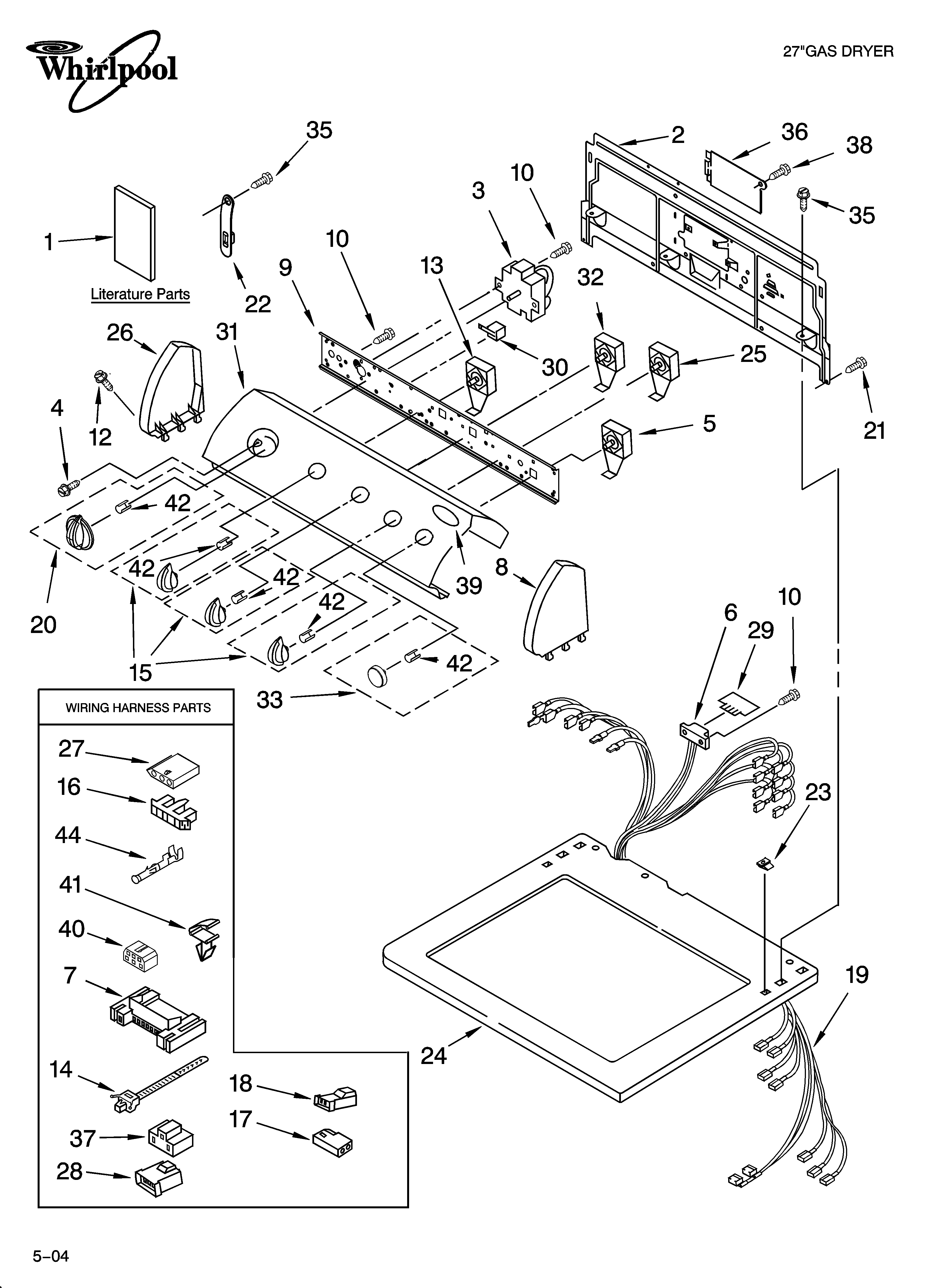 Top and console parts