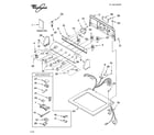 Whirlpool GGQ9800PG1 top and console parts diagram