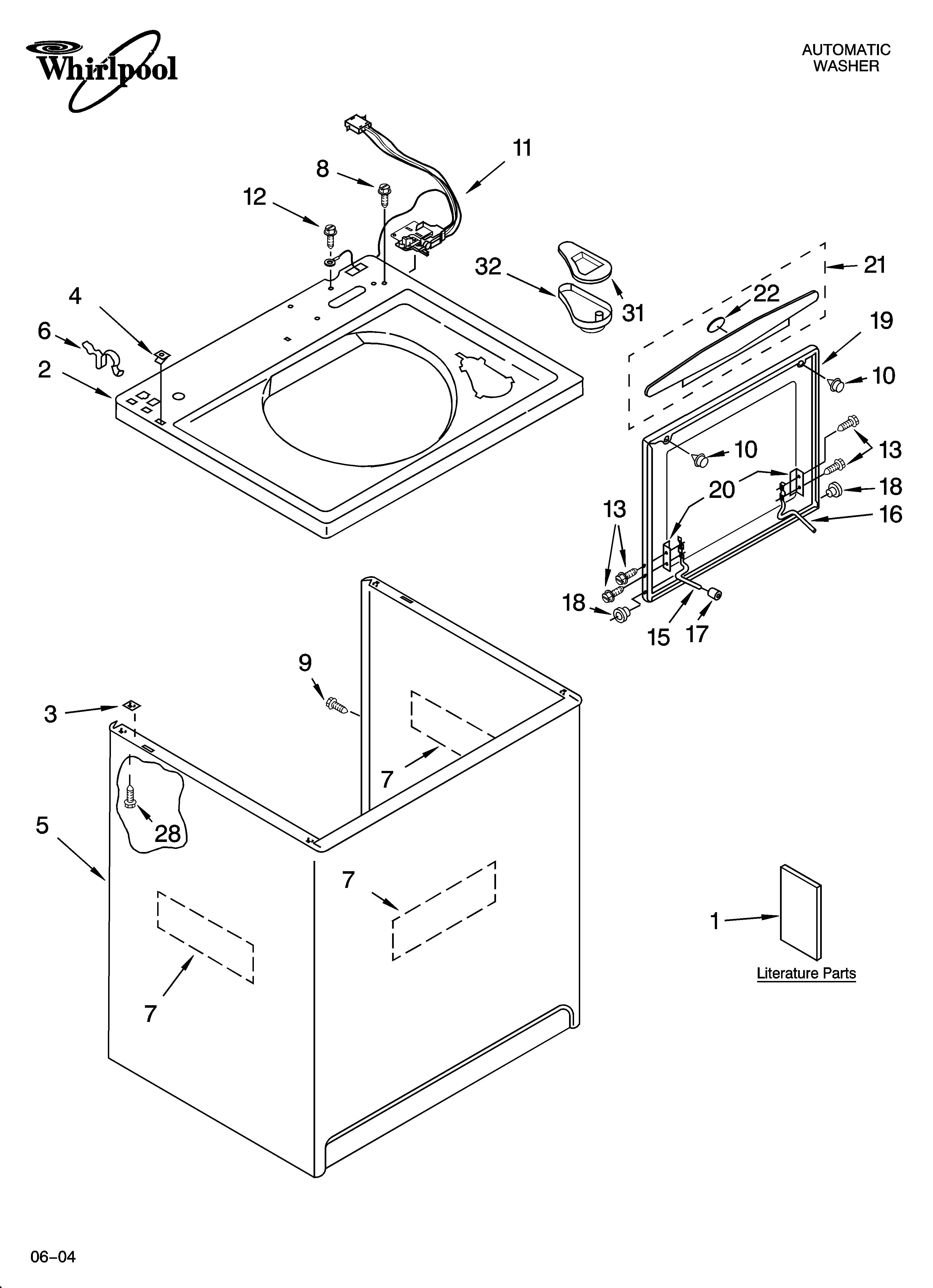 Top and cabinet parts