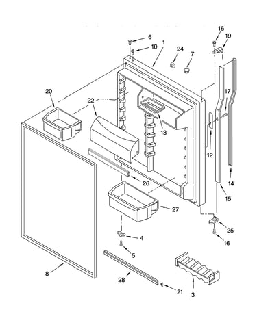 Refrigerator door parts