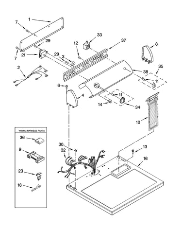 Top and console parts