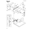 Whirlpool LGR6621PQ0 top and console parts diagram