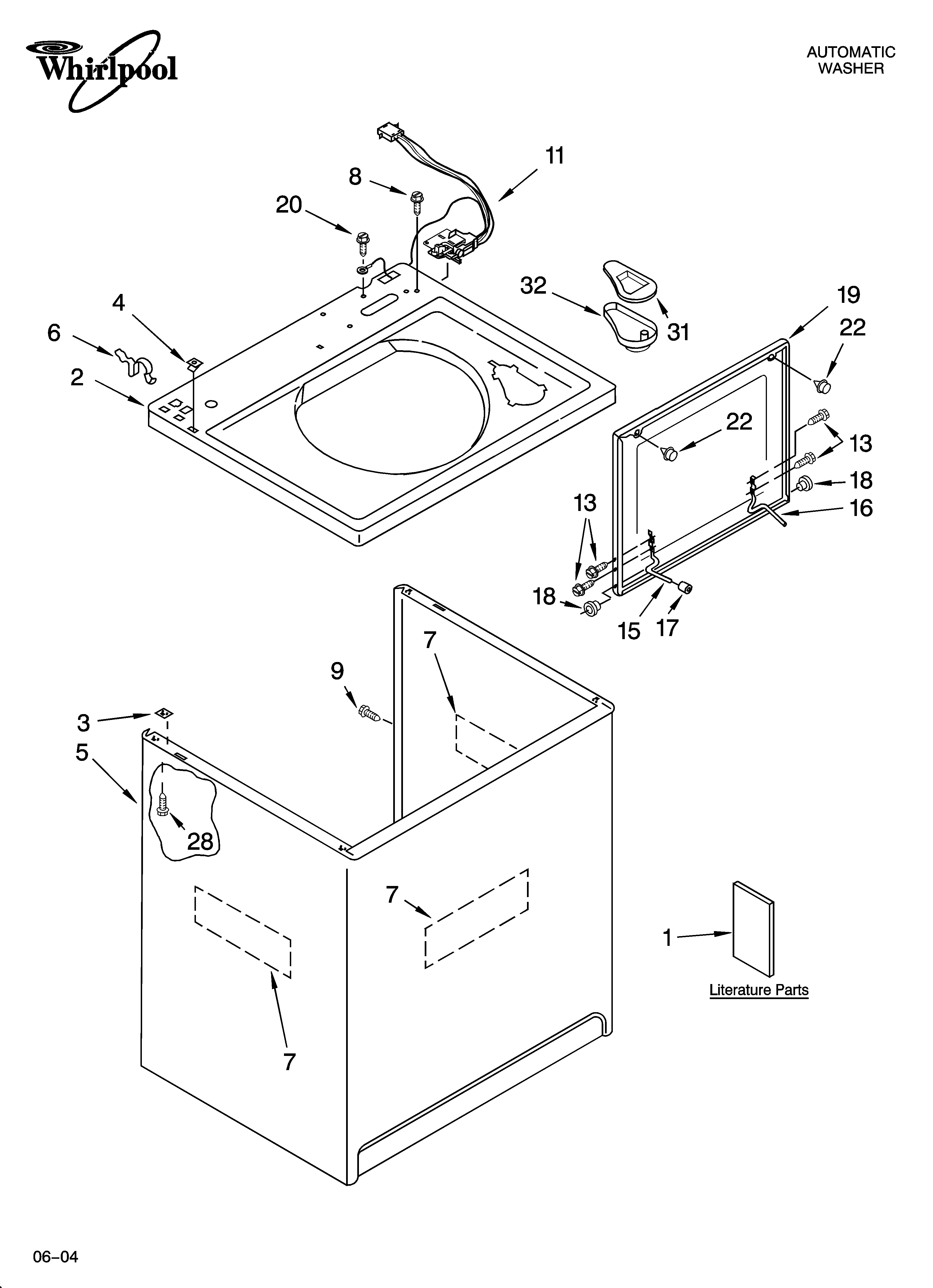 Top and cabinet parts