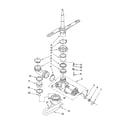 Whirlpool DP840SWPX0 pump and spray arm parts diagram