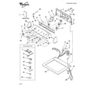 Whirlpool GEQ8811PG0 top and console parts diagram