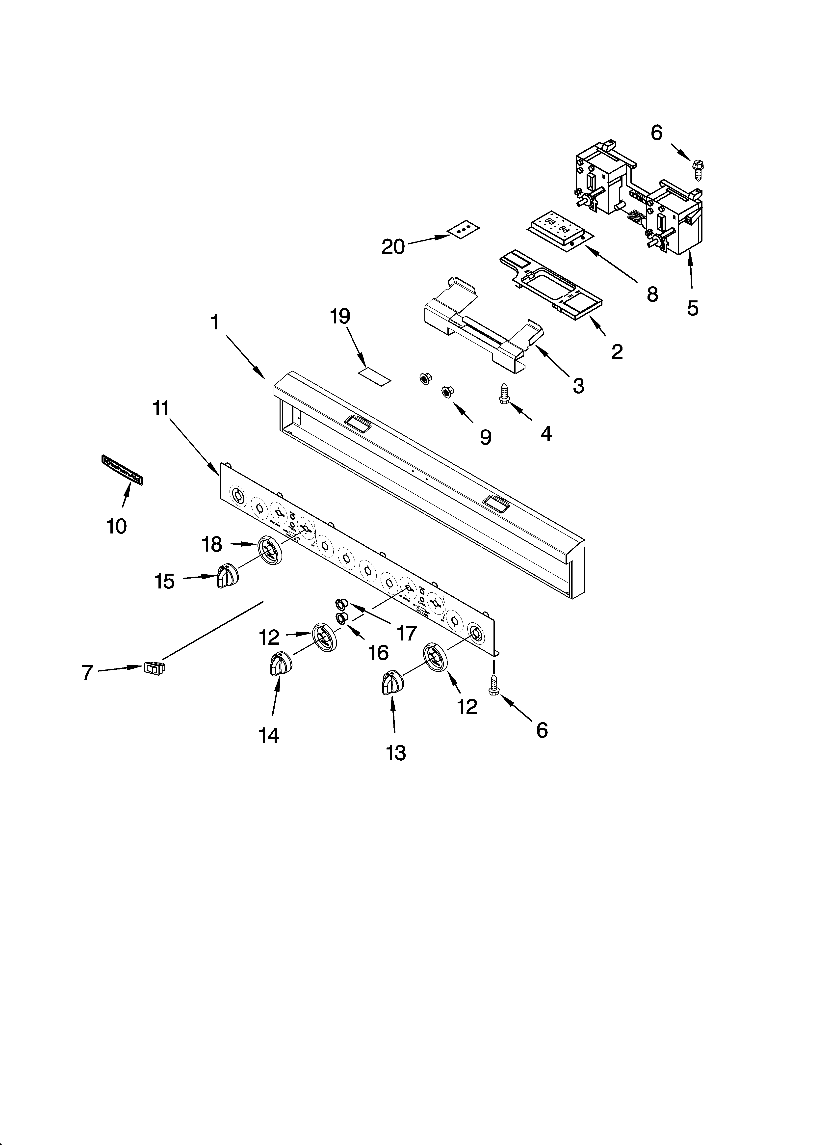 Control panel parts