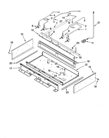 Burner box and manifold parts