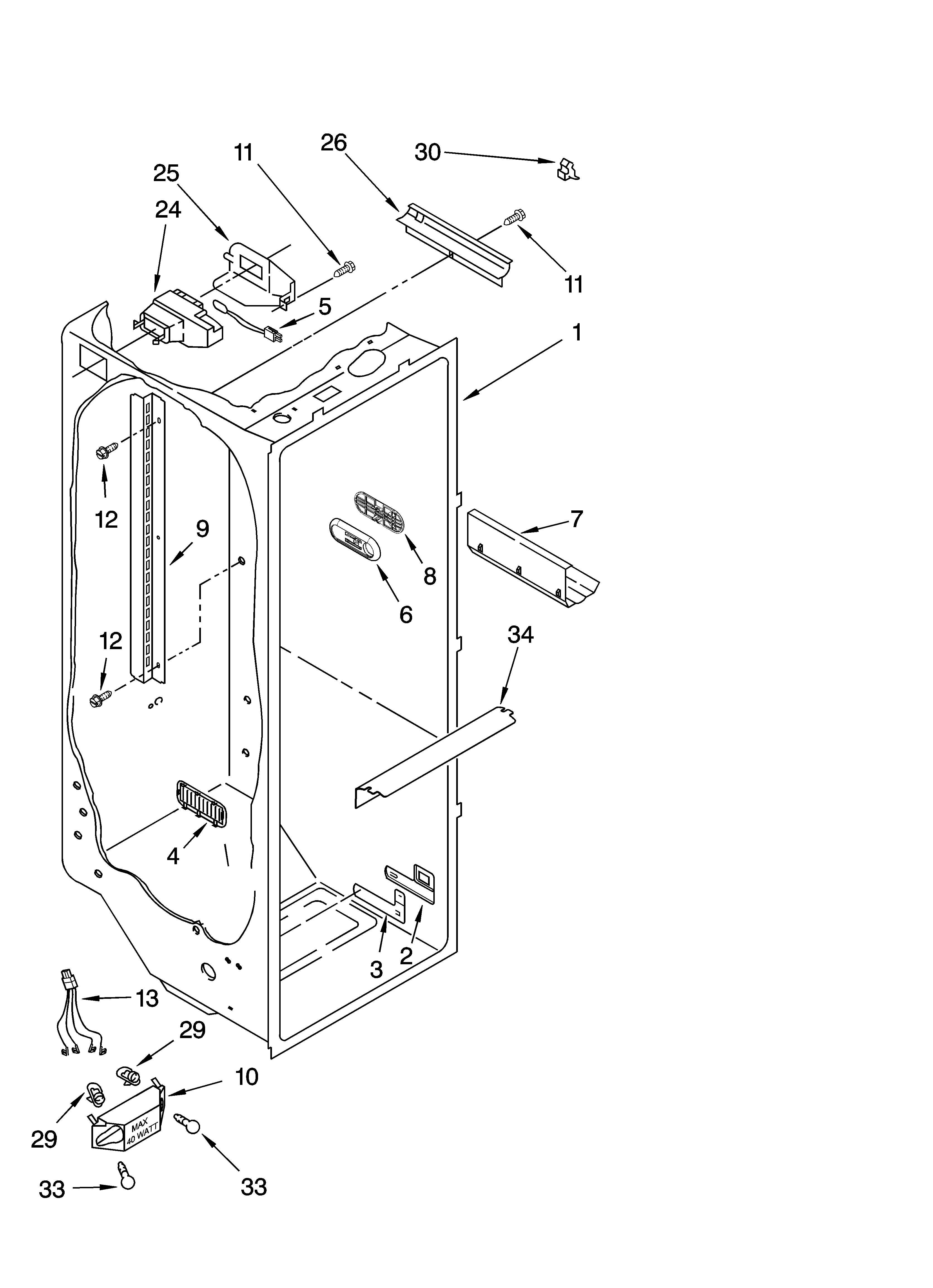 Refrigerator liner parts