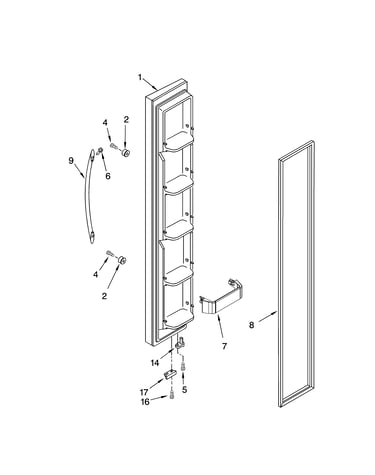Freezer door parts