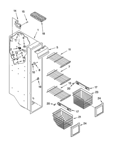 Freezer liner parts