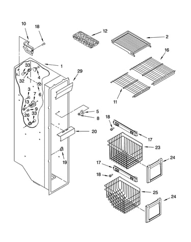 Freezer liner parts