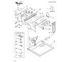 Whirlpool LER6636PW0 top and console parts diagram