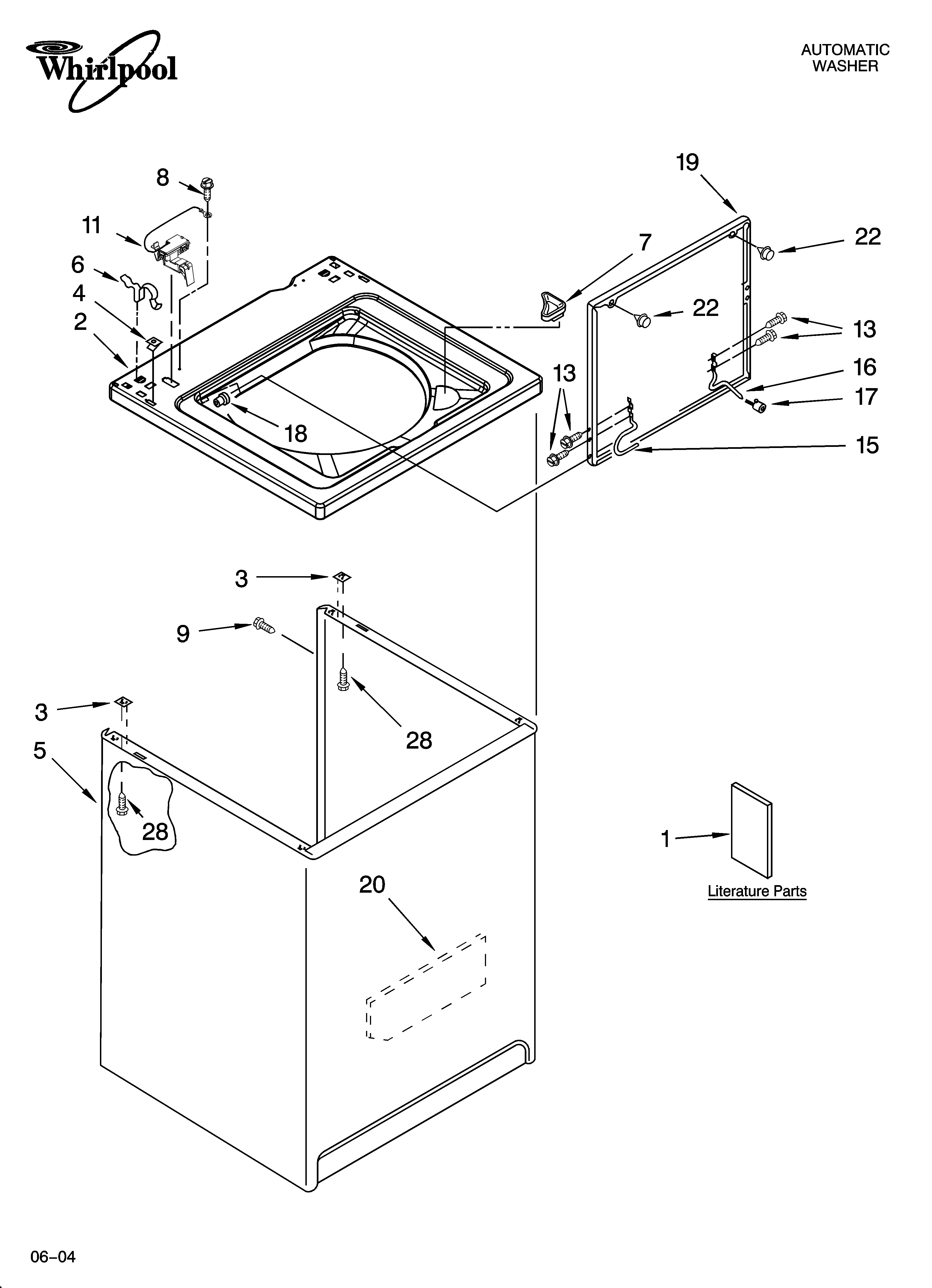 Top and cabinet parts