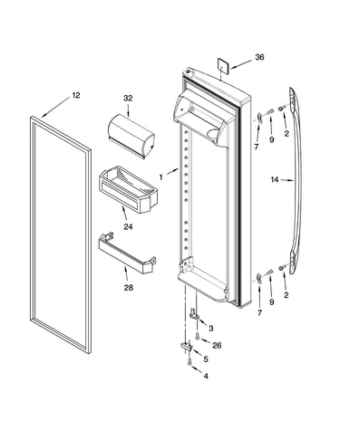 Refrigerator door parts