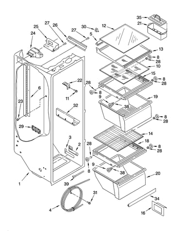 Refrigerator liner parts