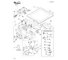 Whirlpool 3RAWZ481GML1 top and console parts diagram