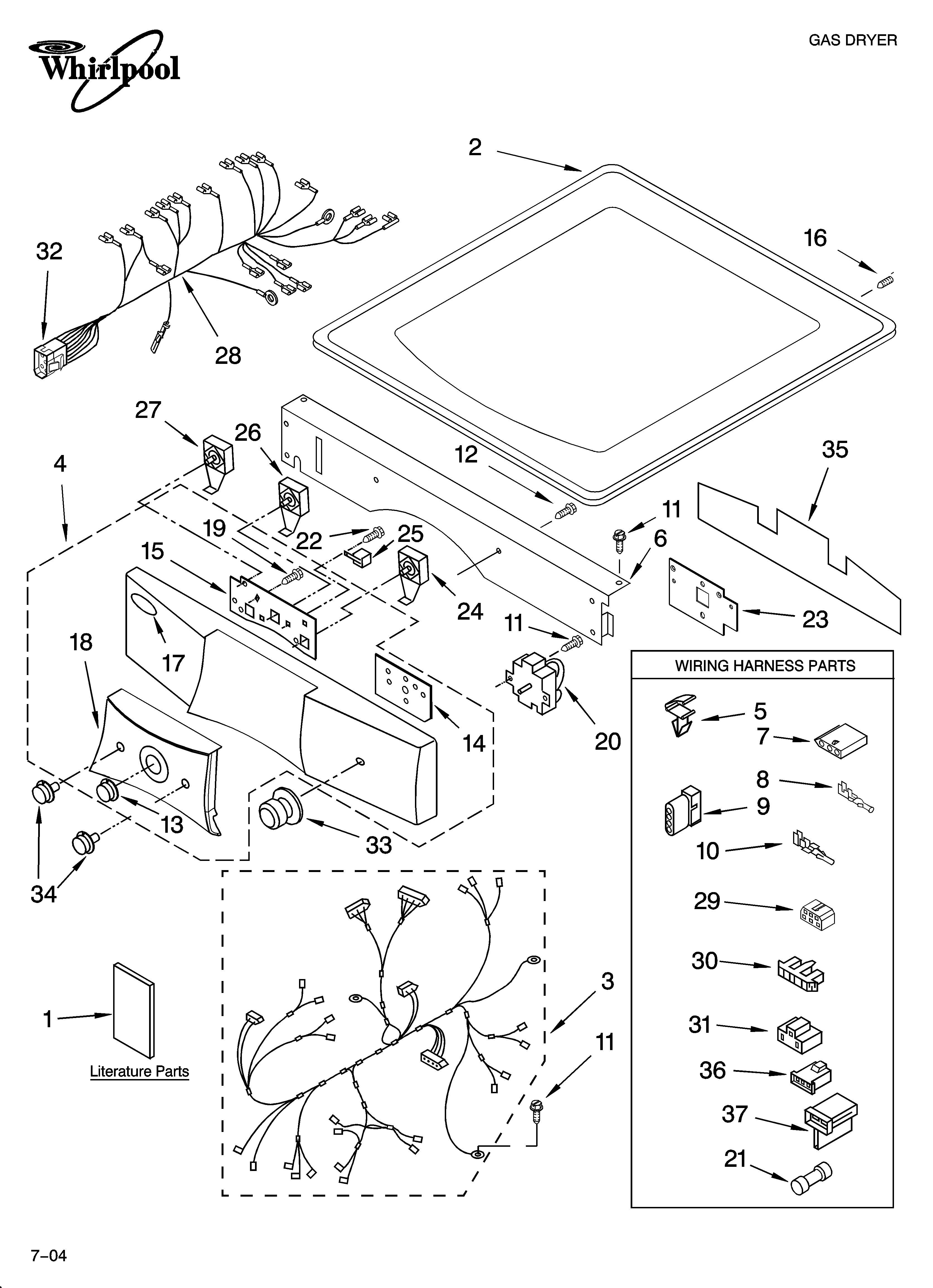 Top and console parts